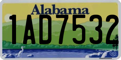 AL license plate 1AD7532