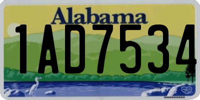 AL license plate 1AD7534
