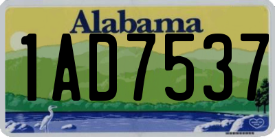 AL license plate 1AD7537