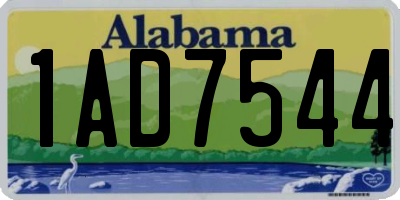 AL license plate 1AD7544