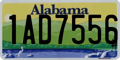 AL license plate 1AD7556