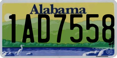 AL license plate 1AD7558