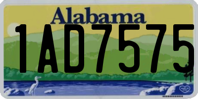 AL license plate 1AD7575