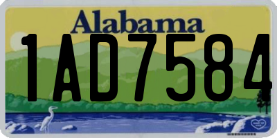 AL license plate 1AD7584