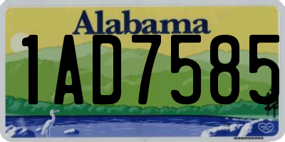 AL license plate 1AD7585