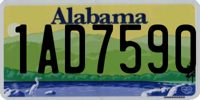 AL license plate 1AD7590