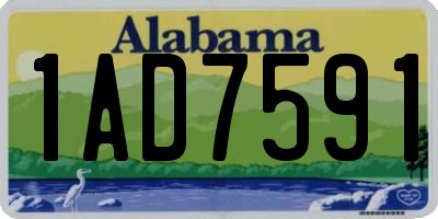 AL license plate 1AD7591