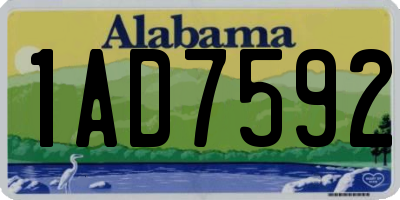 AL license plate 1AD7592