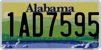 AL license plate 1AD7595