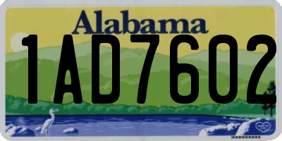 AL license plate 1AD7602