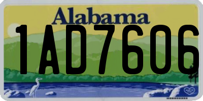 AL license plate 1AD7606
