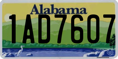 AL license plate 1AD7607