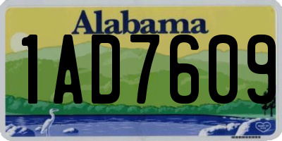 AL license plate 1AD7609