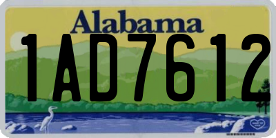 AL license plate 1AD7612