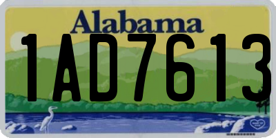 AL license plate 1AD7613