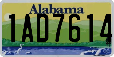 AL license plate 1AD7614