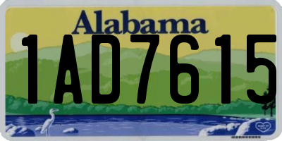 AL license plate 1AD7615