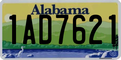 AL license plate 1AD7621