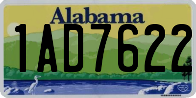 AL license plate 1AD7622
