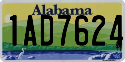 AL license plate 1AD7624