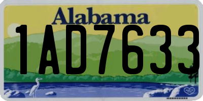 AL license plate 1AD7633