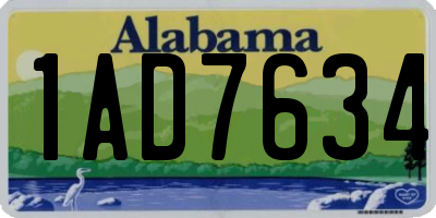 AL license plate 1AD7634