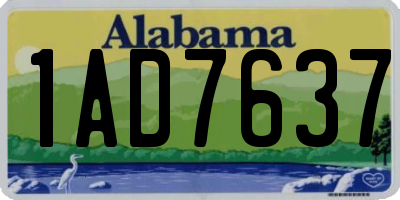 AL license plate 1AD7637