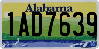 AL license plate 1AD7639