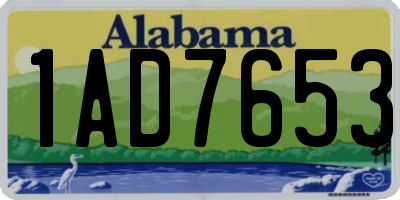 AL license plate 1AD7653