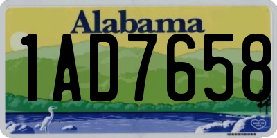 AL license plate 1AD7658