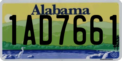 AL license plate 1AD7661