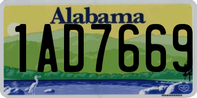 AL license plate 1AD7669