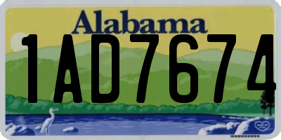 AL license plate 1AD7674
