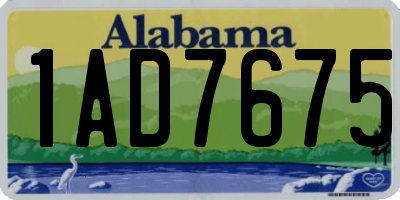 AL license plate 1AD7675