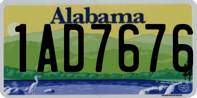 AL license plate 1AD7676