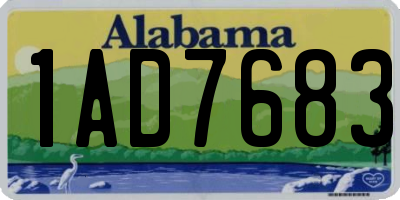 AL license plate 1AD7683