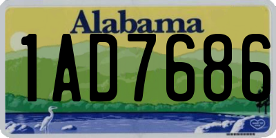 AL license plate 1AD7686