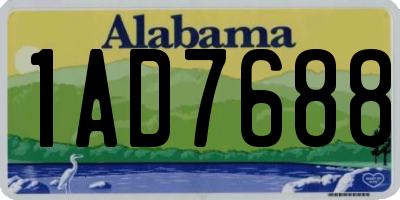 AL license plate 1AD7688
