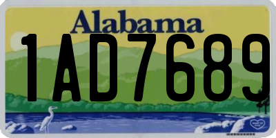 AL license plate 1AD7689