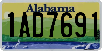AL license plate 1AD7691