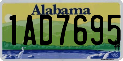 AL license plate 1AD7695