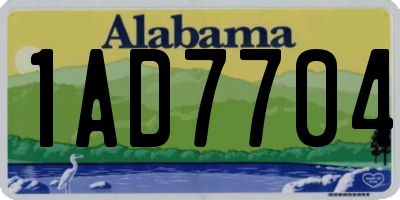 AL license plate 1AD7704