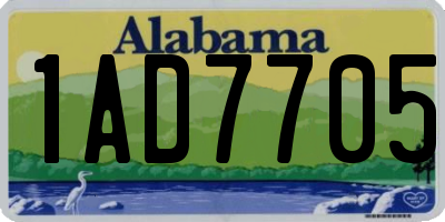 AL license plate 1AD7705
