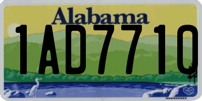 AL license plate 1AD7710