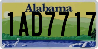 AL license plate 1AD7717