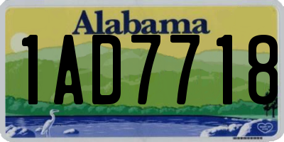 AL license plate 1AD7718