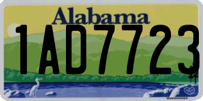 AL license plate 1AD7723