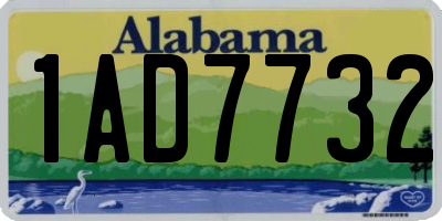 AL license plate 1AD7732