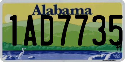 AL license plate 1AD7735