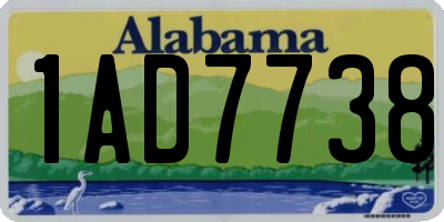 AL license plate 1AD7738